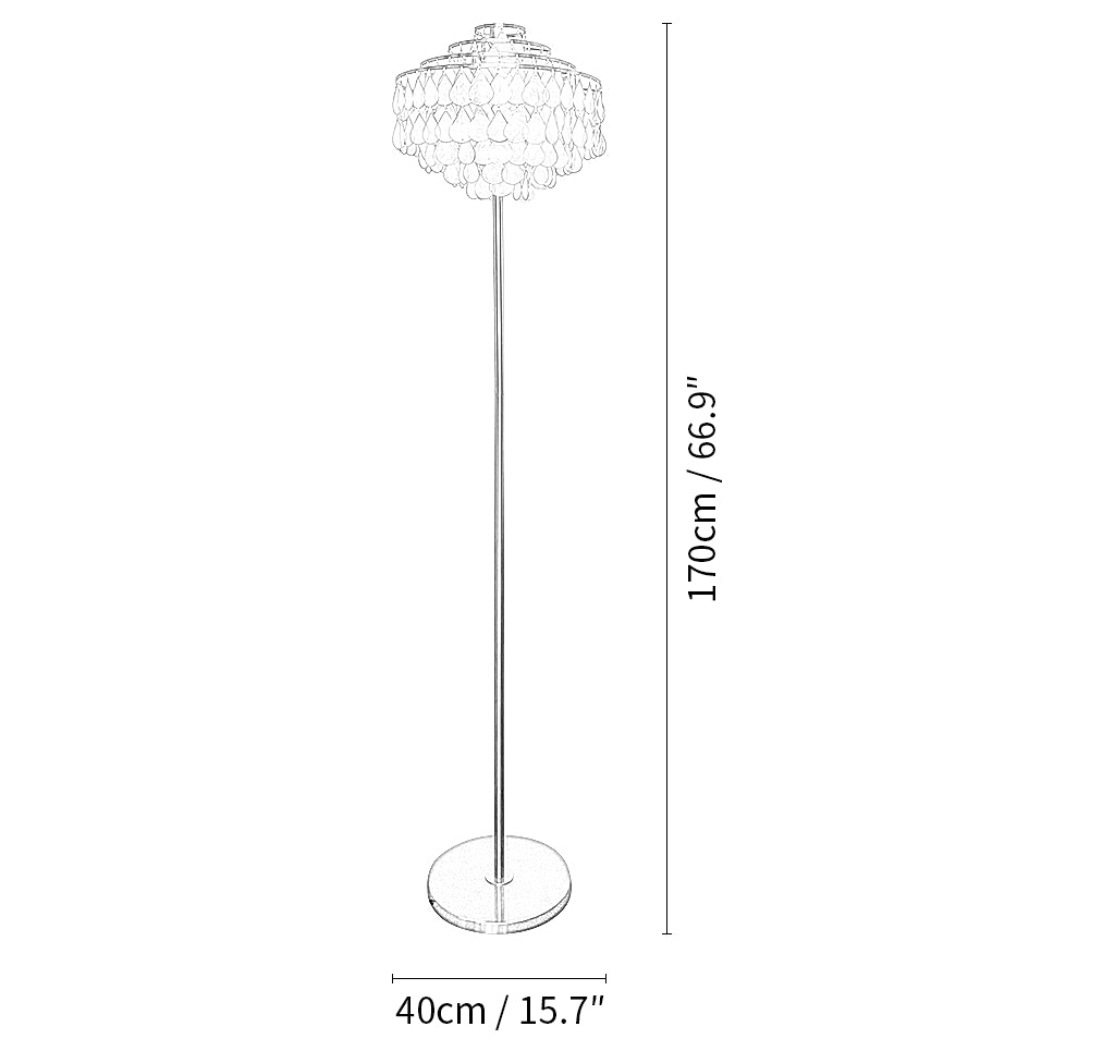 Schelp Traandruppels Vloerlamp
