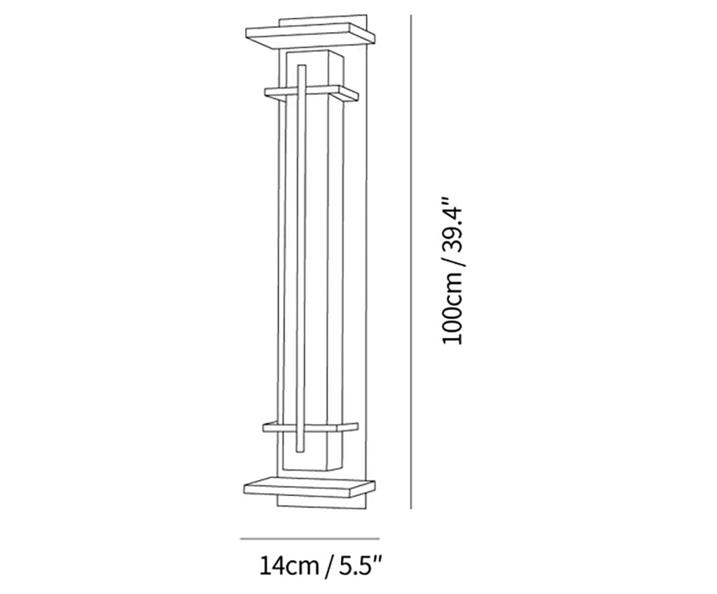Alabaster Square Outdoor Wall Light
