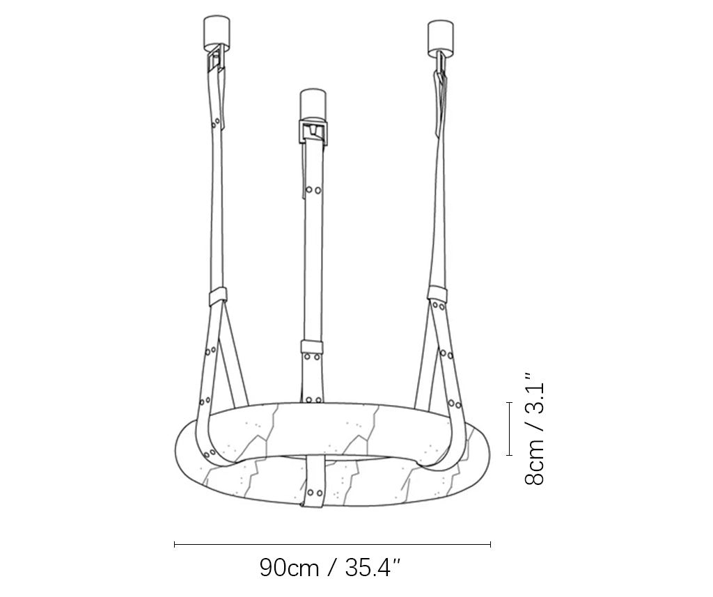 Suspension ronde Oslo en albâtre A