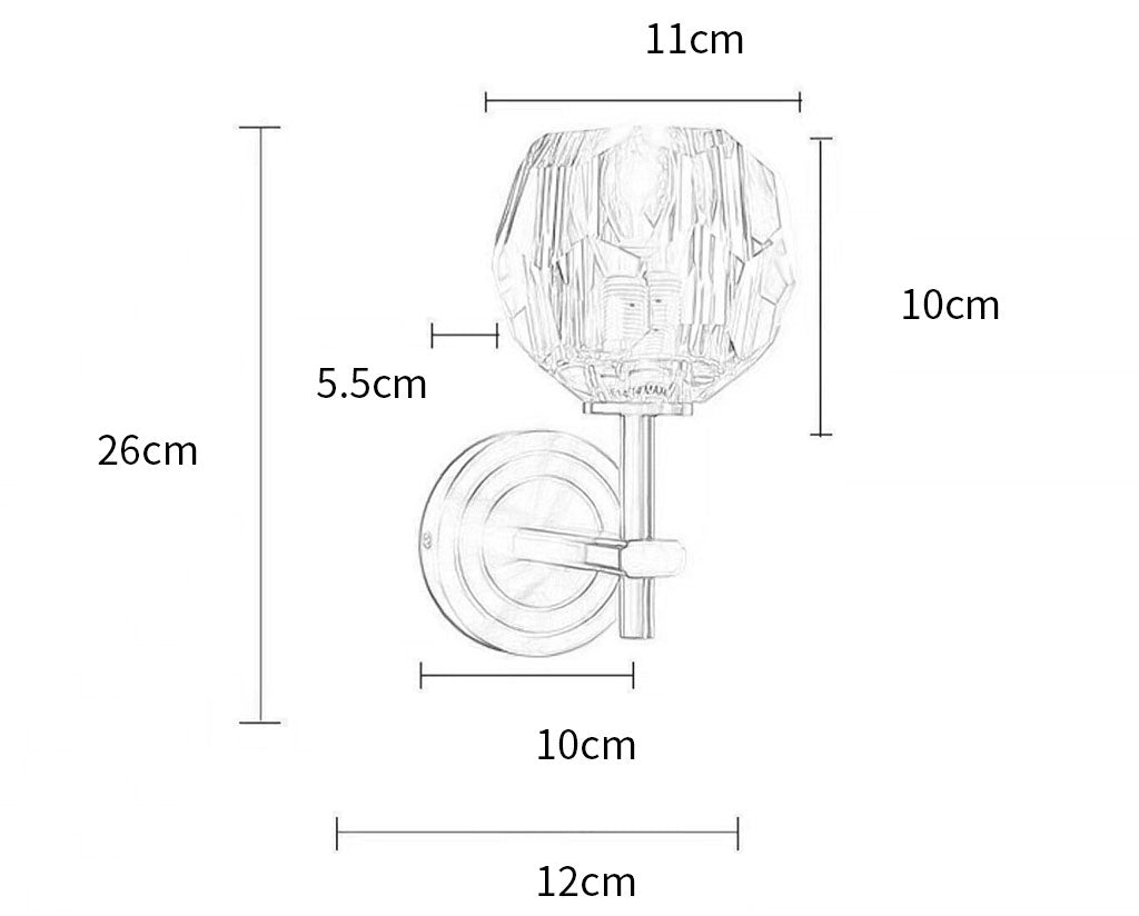 Boule De Cristal Grand Single Sconce
