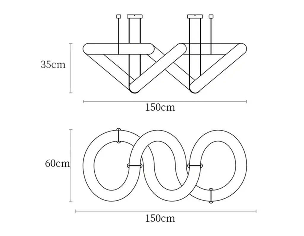 Alabaster Infinity Kronleuchter