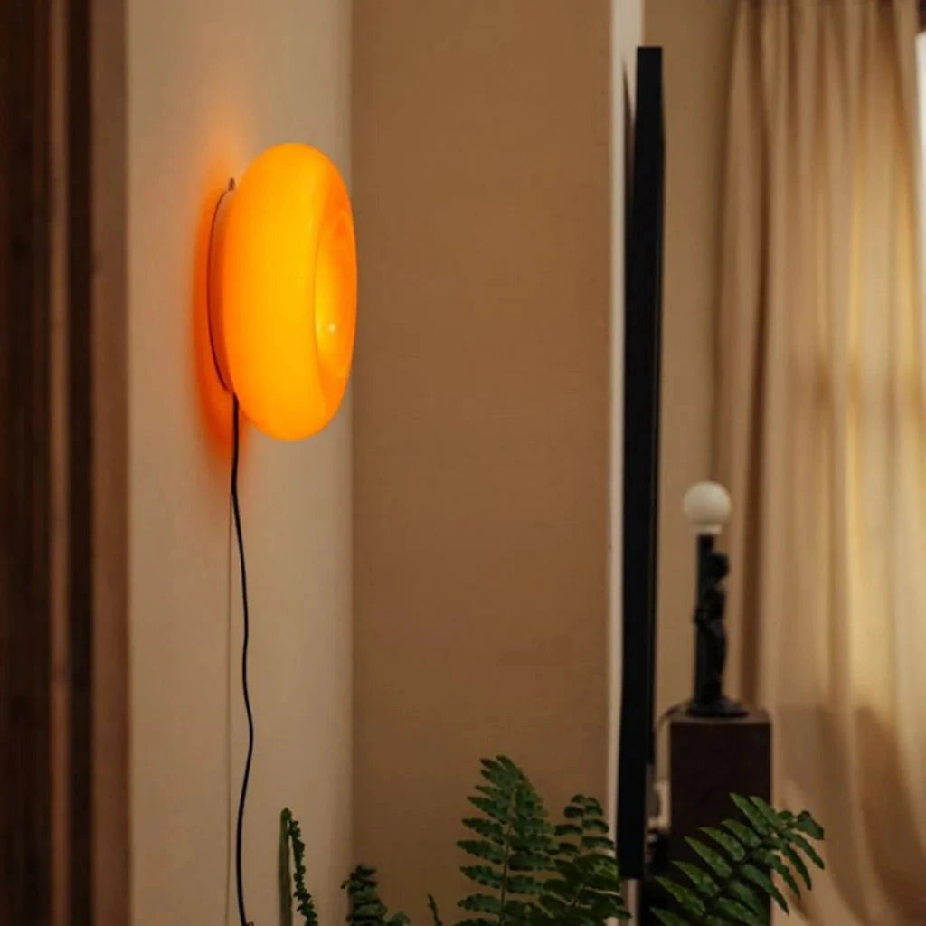 Statement Donut Orange Glass Wall Lamp (4).webp__PID:2bd988ac-3f8f-4387-b126-30be67dc0bd4