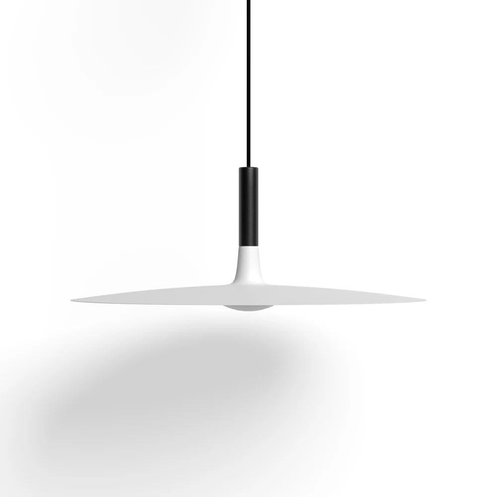Lampada a sospensione minimalista Morandi Metal Disc bianca.webp__PID:d7941b24-ec47-49e9-a88e-db57fce549bf