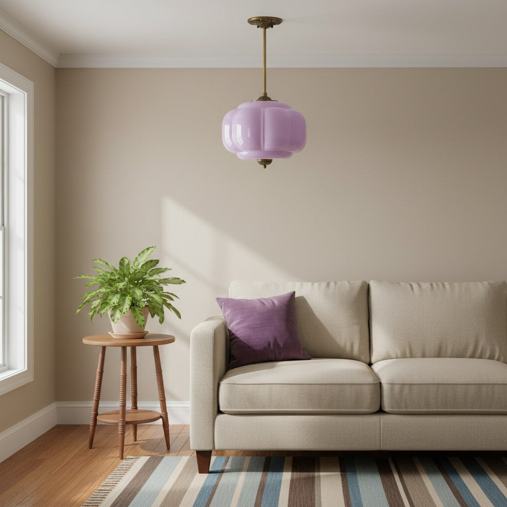 Evelyn Vintage Pumpkin Milk Glass Pendant Light落.jpg__PID:f0486421-30a2-41ad-9408-6207821c4978