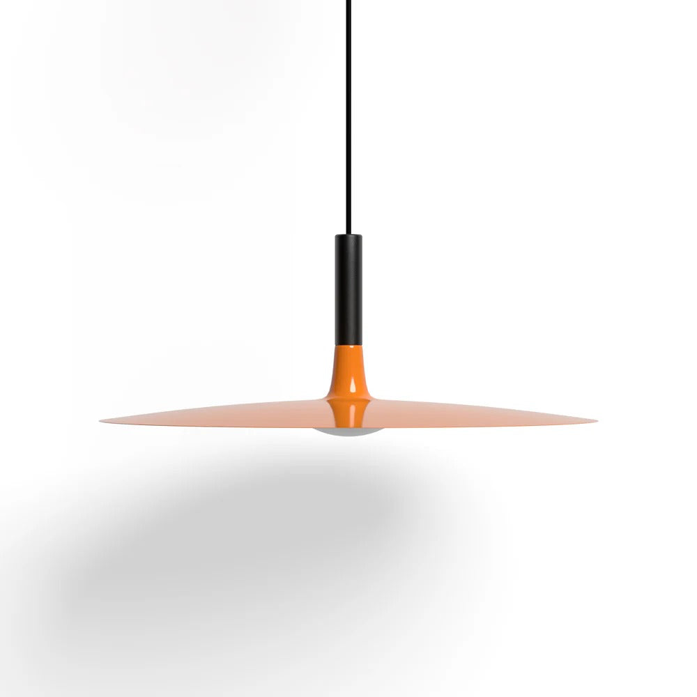 Lampada a sospensione minimalista Morandi Metal Disc orange.webp__PID:c2d7941b-24ec-47c9-a9a8-8edb57fce549