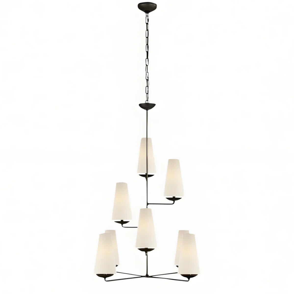 Modern_Minimalist_Metal_Fabric_Cone_Chandelier8_副本.webp__PID:2b517412-9065-4735-b76d-716936c083a3